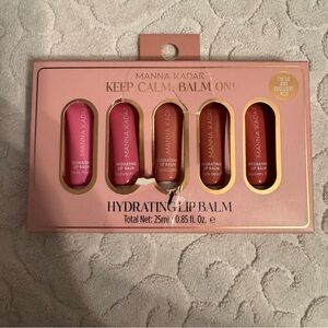 Manna Kadar Keep Calm Balm On! Hydrating Lip Balm 5 piece Set Tinted Emollient